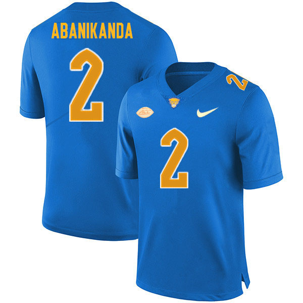 Men #2 Israel Abanikanda Pitt Panthers College Football Jerseys Sale-Royal